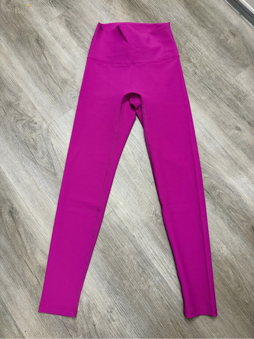 Halara Ribbed High Waist 7/8 Leggings Women’s S Magenta Pink 005